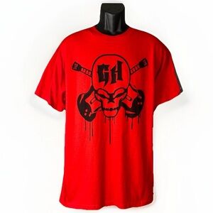 Guitar Hero II 2007 Red Skull Rare Promo Men’s T-Shirt Size Large